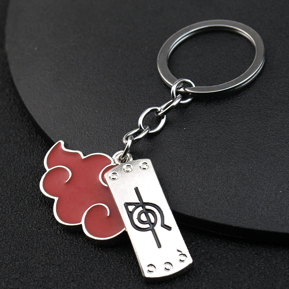 Naruto Red Cloud Keychain Ninja Kunai Weapon