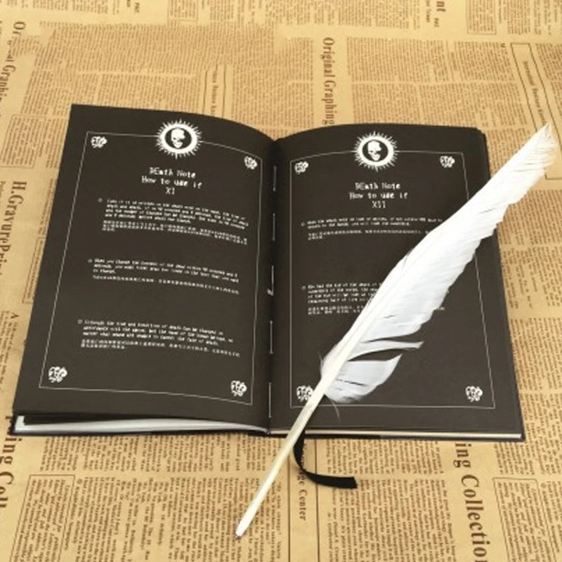 Death Notebook With Feather Pen